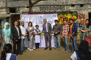 IPDC hands over books to Jaago Foundation School.