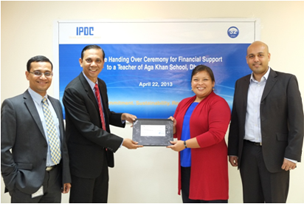 April 22, 2013 IPDC handed over a grant to a teacher