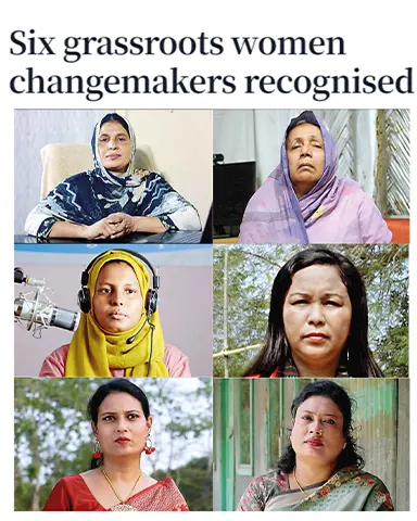 Six grassroots women changemakers recognised
